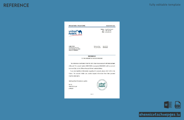 Vorschau eines Referenzbeispiels der Kuwait National Bank of Kuwait